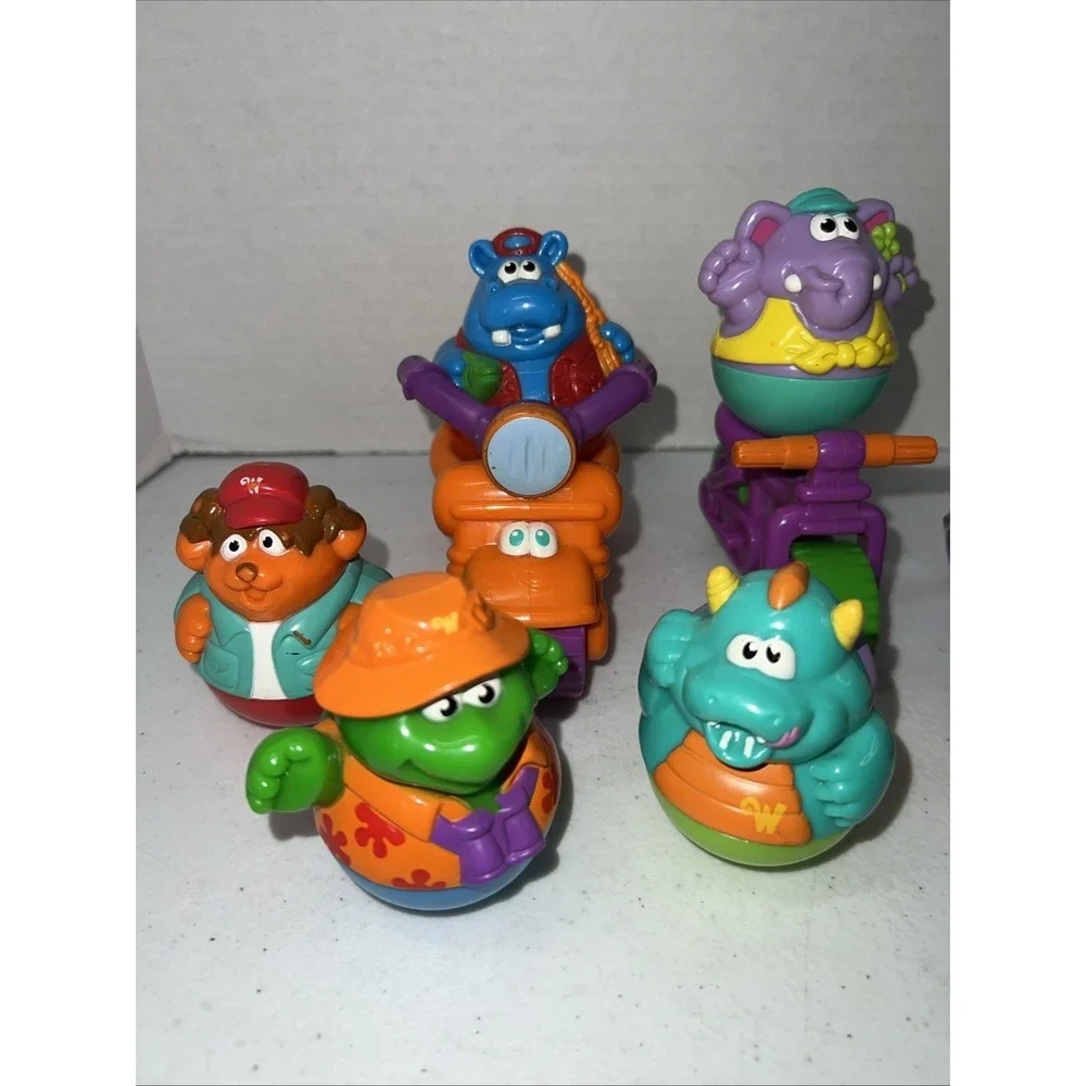 Playskool WEEBLES Wobble Animals Hippo Horse Knight 2003-05 Vintage Lot Of 12